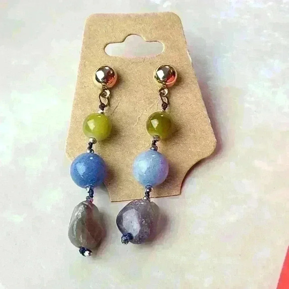 Vintage gemstone Dangle earrings - Picture 1 of 10